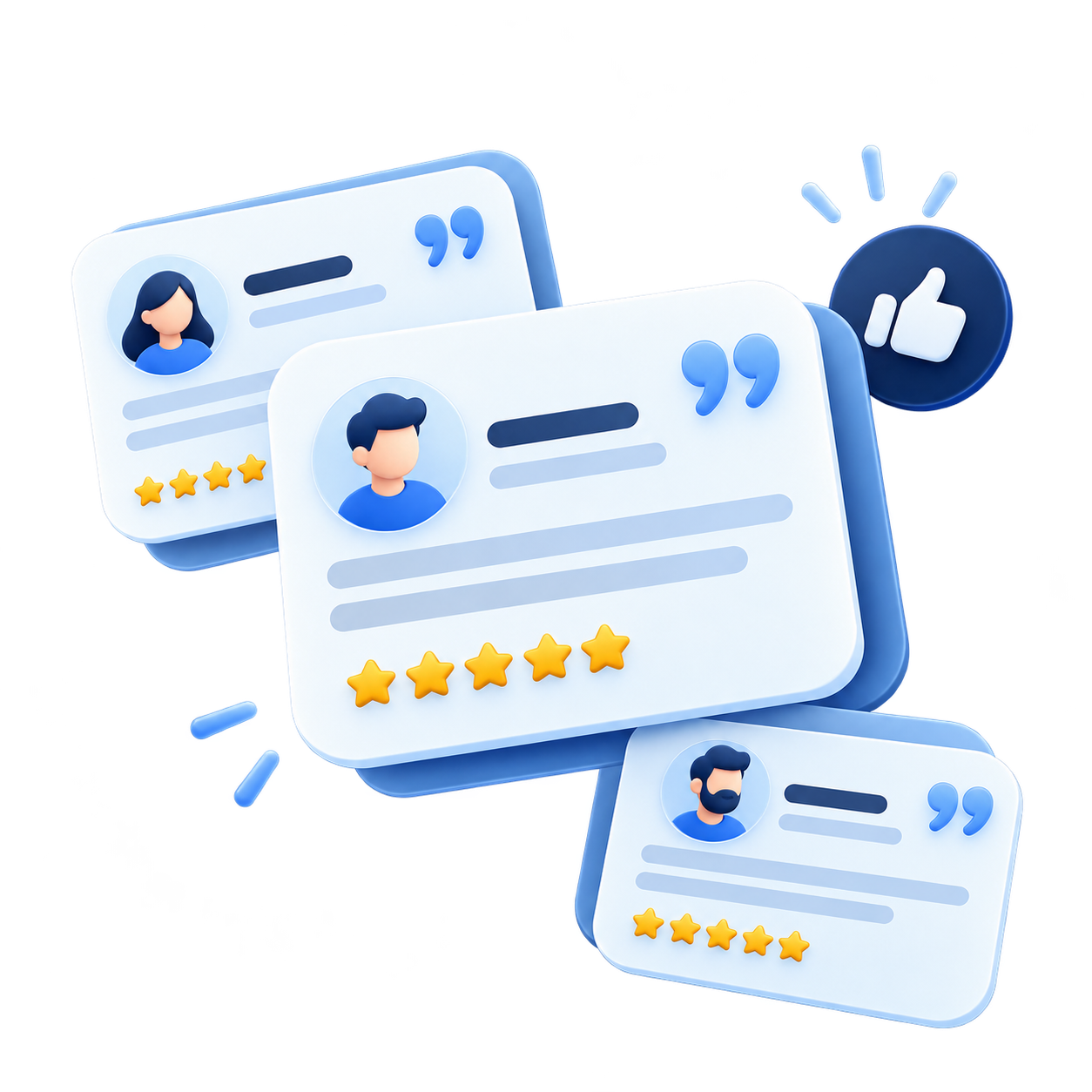 Ilustración 3D representativa de testimonios